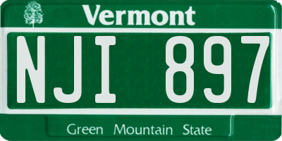 VT license plate NJI897