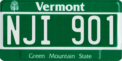 VT license plate NJI901