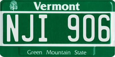 VT license plate NJI906