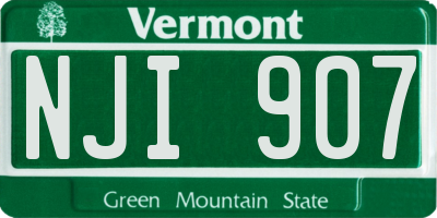 VT license plate NJI907