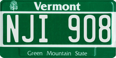 VT license plate NJI908