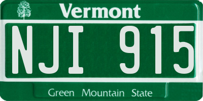 VT license plate NJI915