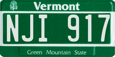VT license plate NJI917