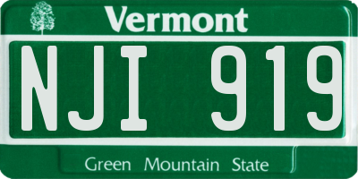 VT license plate NJI919