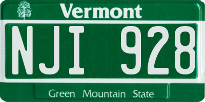 VT license plate NJI928