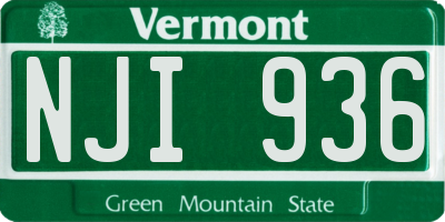 VT license plate NJI936