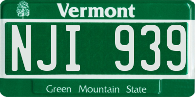 VT license plate NJI939