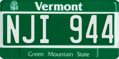 VT license plate NJI944