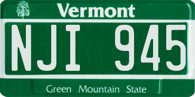 VT license plate NJI945