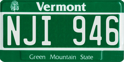 VT license plate NJI946