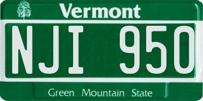 VT license plate NJI950