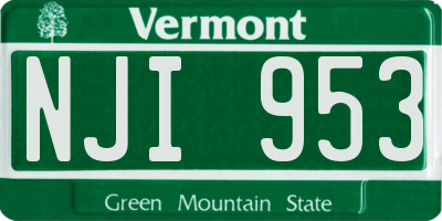 VT license plate NJI953