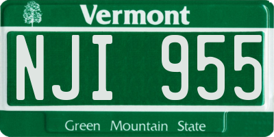 VT license plate NJI955