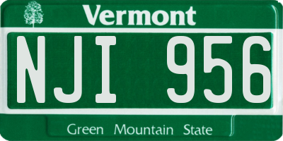 VT license plate NJI956