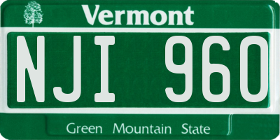 VT license plate NJI960