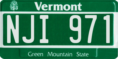 VT license plate NJI971
