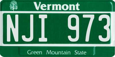 VT license plate NJI973
