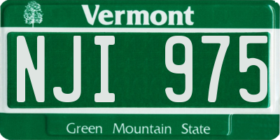 VT license plate NJI975