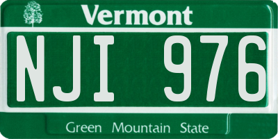 VT license plate NJI976