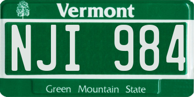 VT license plate NJI984
