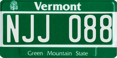 VT license plate NJJ088