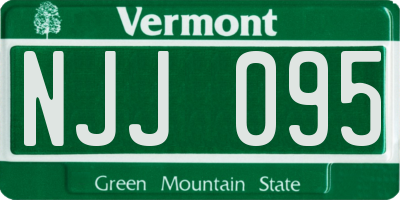 VT license plate NJJ095