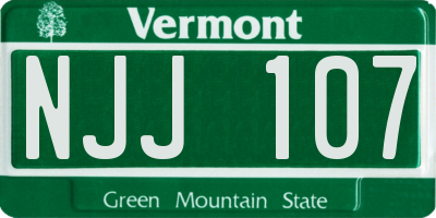 VT license plate NJJ107