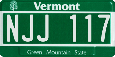 VT license plate NJJ117