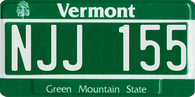 VT license plate NJJ155