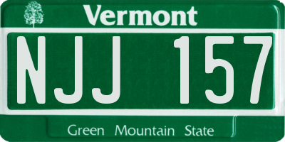 VT license plate NJJ157