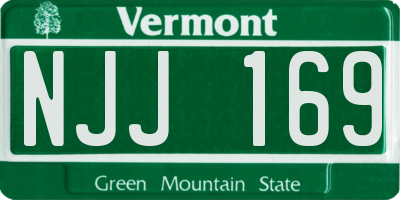 VT license plate NJJ169