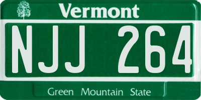 VT license plate NJJ264