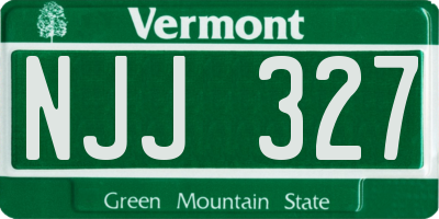 VT license plate NJJ327