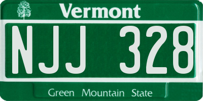 VT license plate NJJ328
