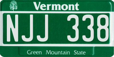 VT license plate NJJ338