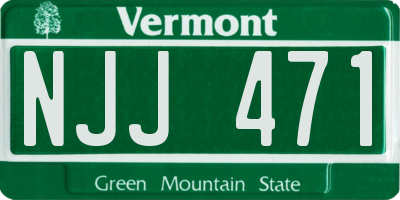 VT license plate NJJ471