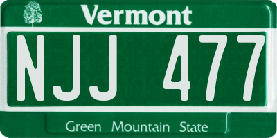VT license plate NJJ477