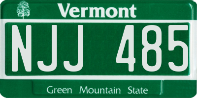 VT license plate NJJ485