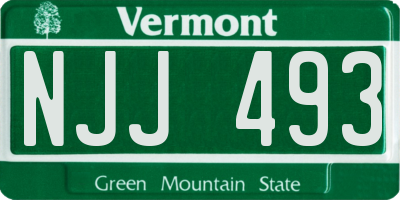 VT license plate NJJ493