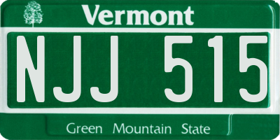 VT license plate NJJ515