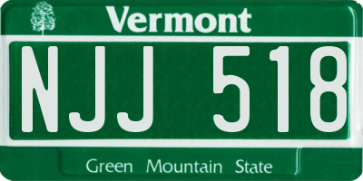 VT license plate NJJ518