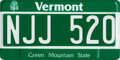 VT license plate NJJ520