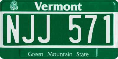 VT license plate NJJ571