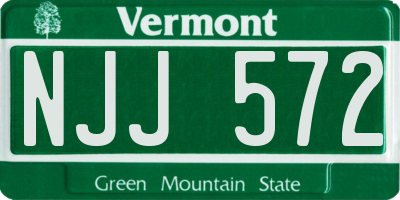 VT license plate NJJ572