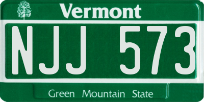 VT license plate NJJ573