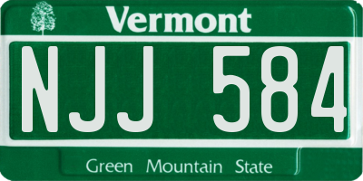 VT license plate NJJ584