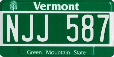 VT license plate NJJ587