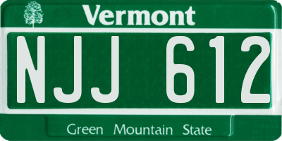 VT license plate NJJ612