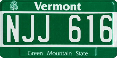 VT license plate NJJ616