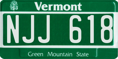 VT license plate NJJ618